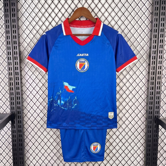 2026 FIFA World Cup Haiti Home Kids Soccer Kits Shirt with Shorts